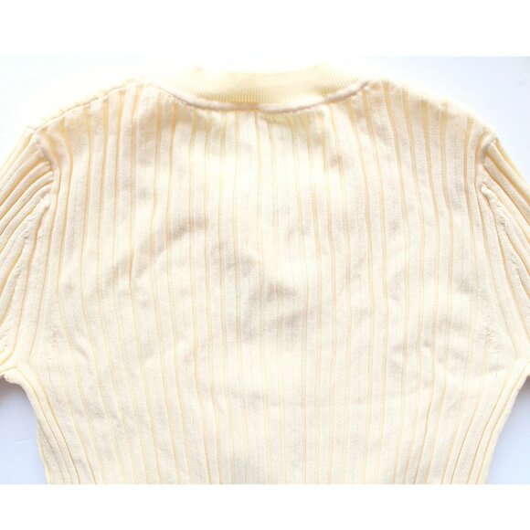 Dion Lee Hook Rib Cardigan / Size XS / Bleached Yellow Cropped - Picture 8 of 11